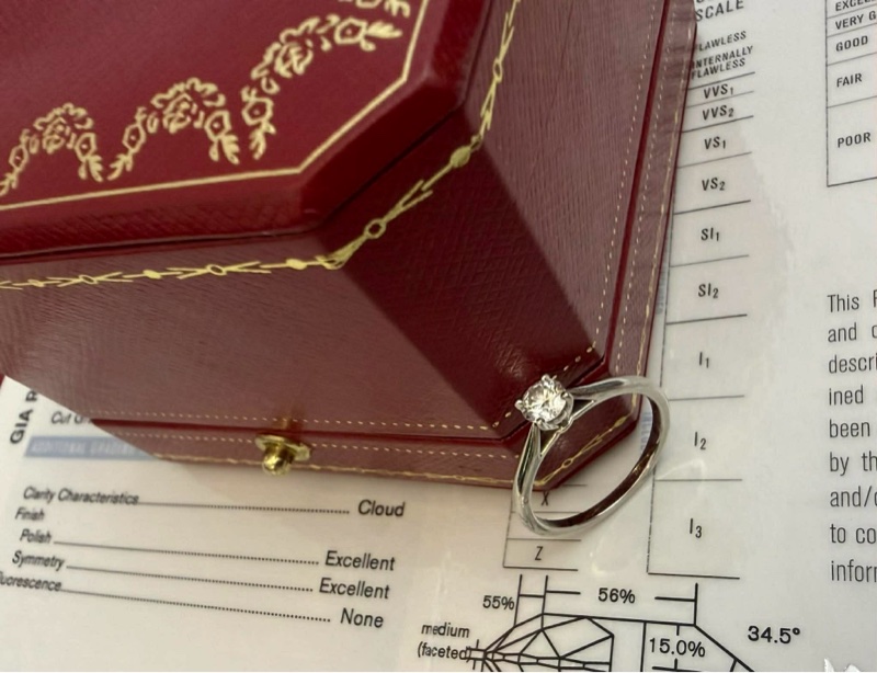 Cartier SOLITAIRE 0.31CT鑽戒-4