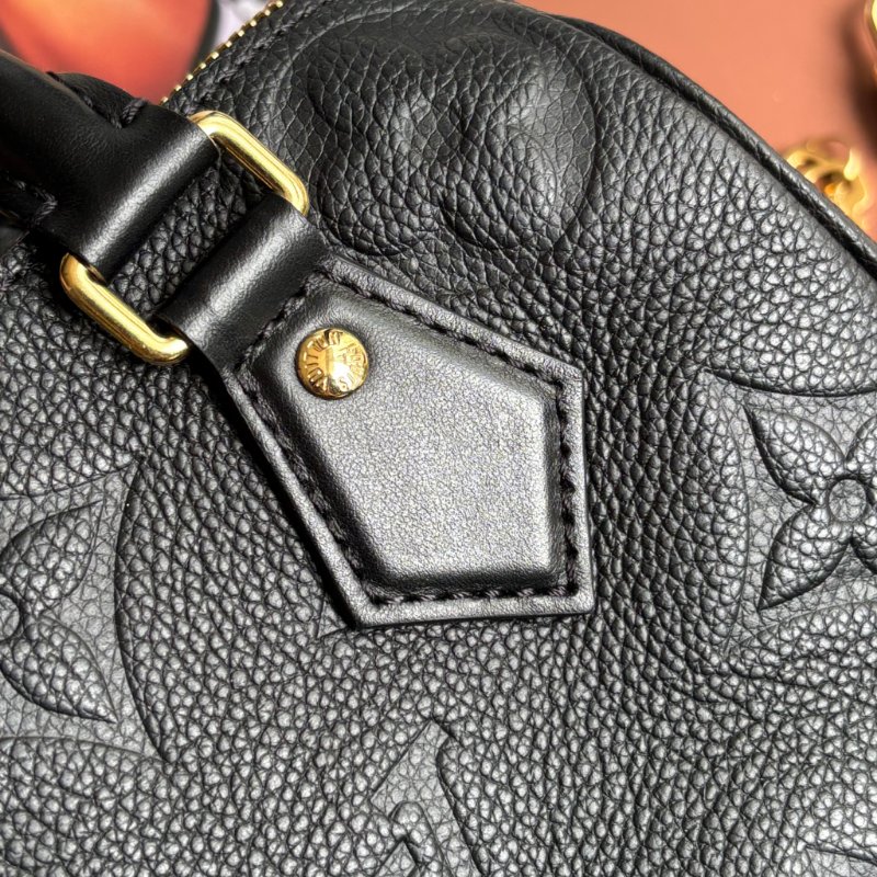 ::LOUIS VUITTON:: LV M58953 Speedy Bandoulière 20 黑色壓紋波士頓手提斜背包-12