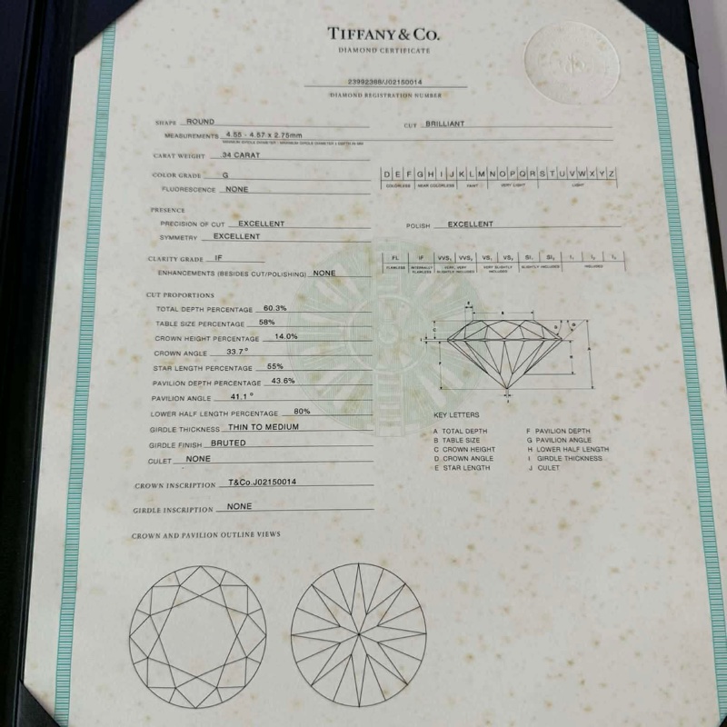 Tiffany & Co. 0.34CT鑽戒-3
