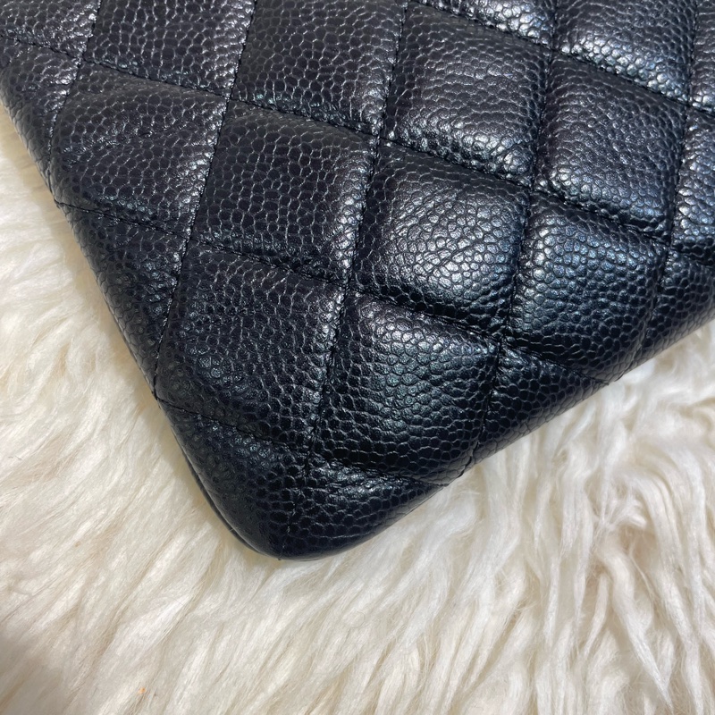 Chanel 黑色牛皮手拿包-2