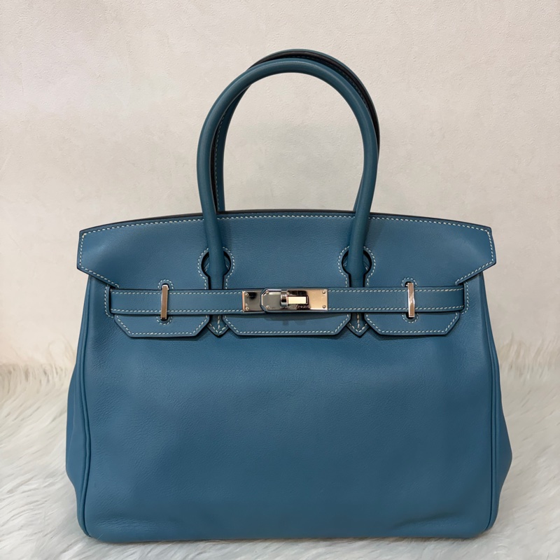 HERMES BIRKIN 30 SWIFT 皮 銀釦 手提包-0
