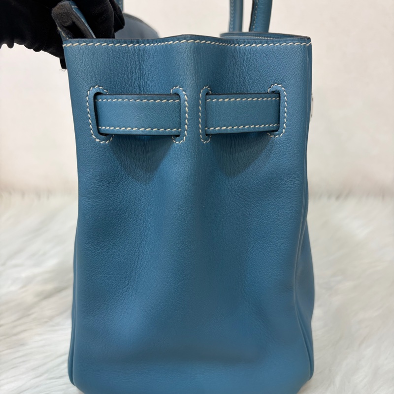 HERMES BIRKIN 30 SWIFT 皮 銀釦 手提包-24