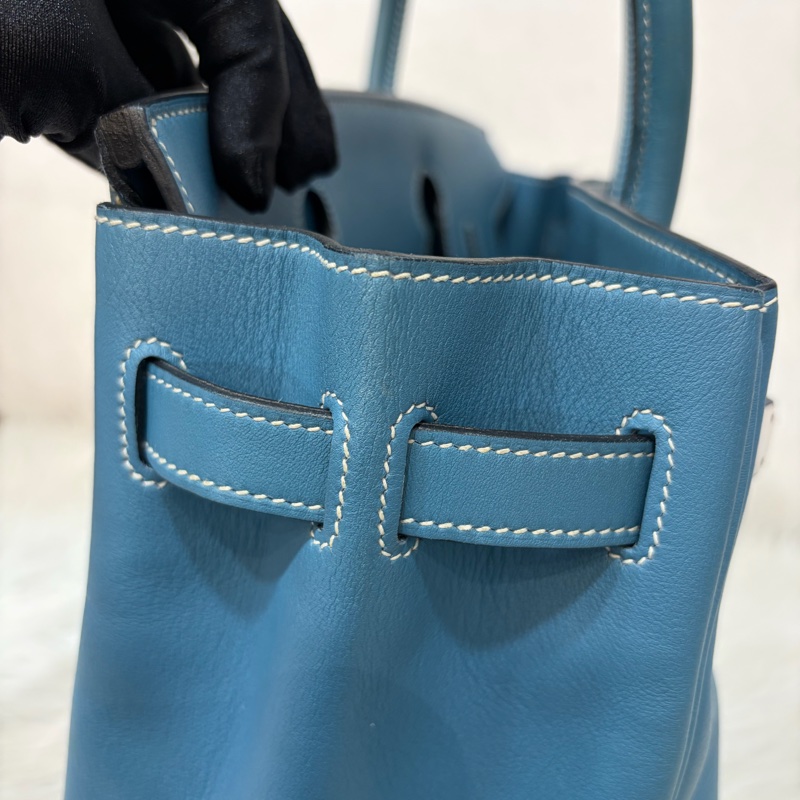 HERMES BIRKIN 30 SWIFT 皮 銀釦 手提包-25