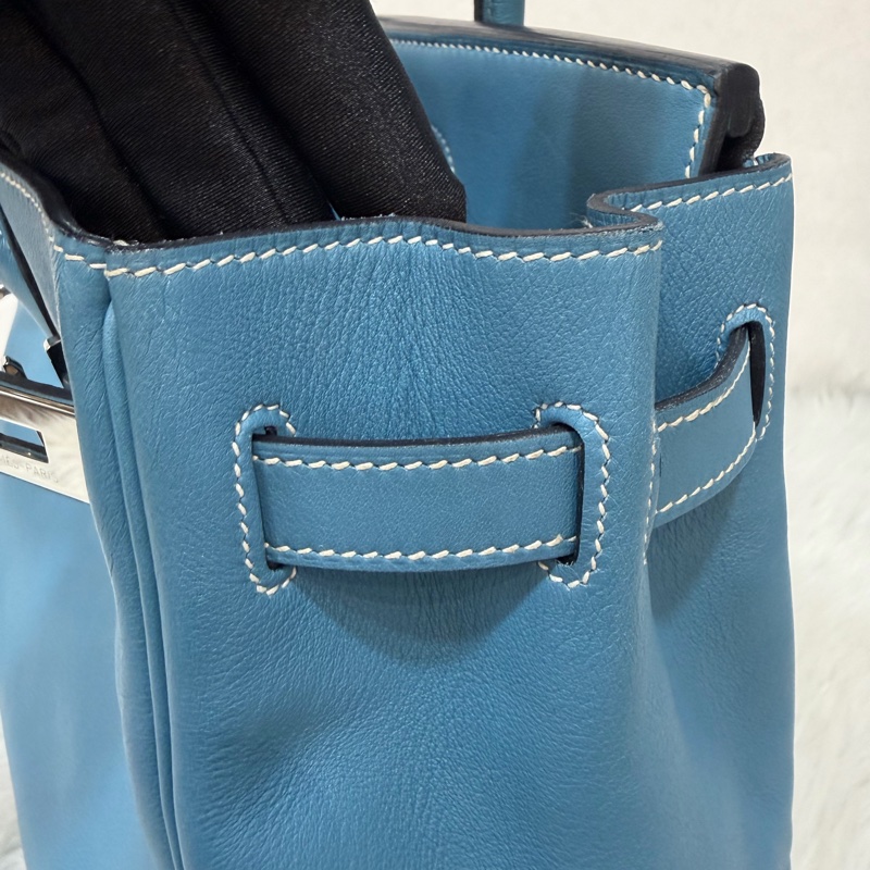 HERMES BIRKIN 30 SWIFT 皮 銀釦 手提包-27