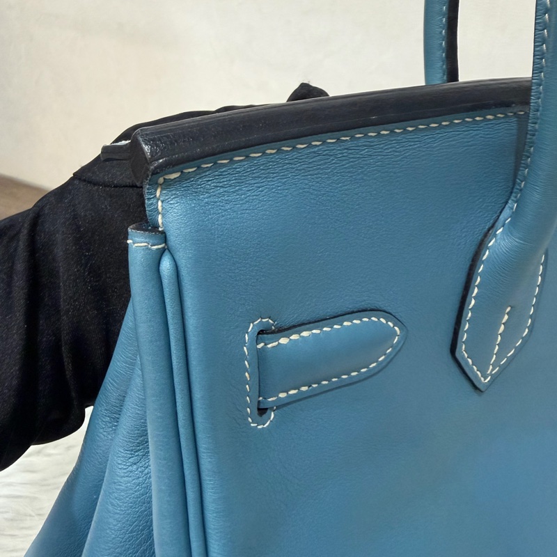 HERMES BIRKIN 30 SWIFT 皮 銀釦 手提包-33