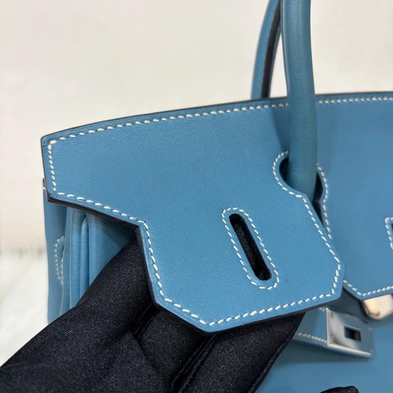 HERMES BIRKIN 30 SWIFT 皮 銀釦 手提包-34