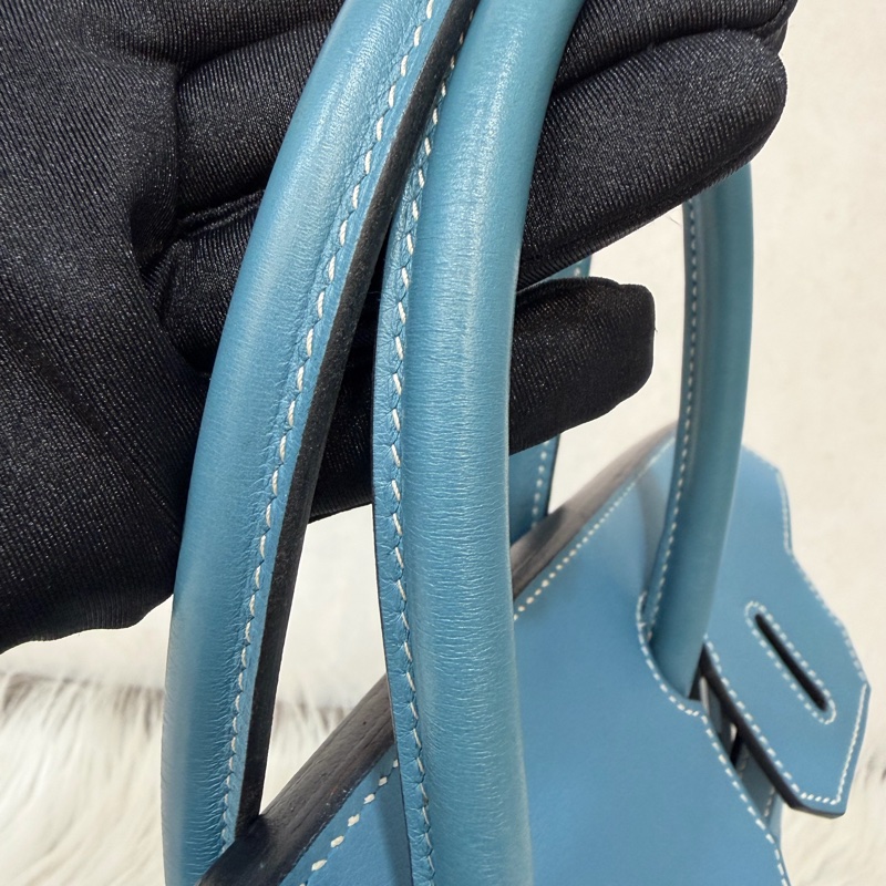 HERMES BIRKIN 30 SWIFT 皮 銀釦 手提包-38