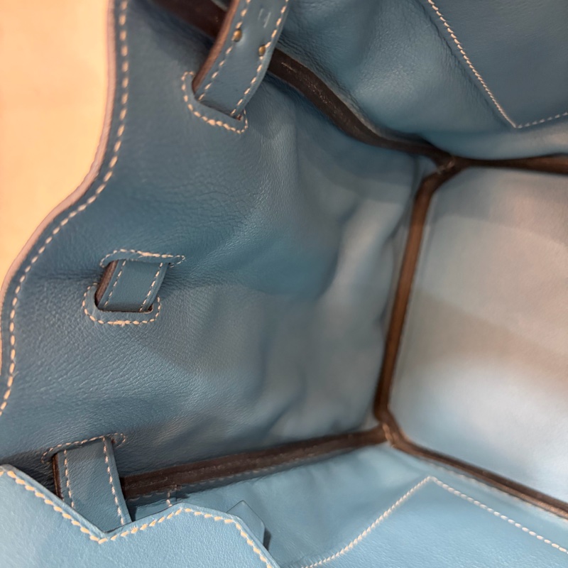 HERMES BIRKIN 30 SWIFT 皮 銀釦 手提包-80