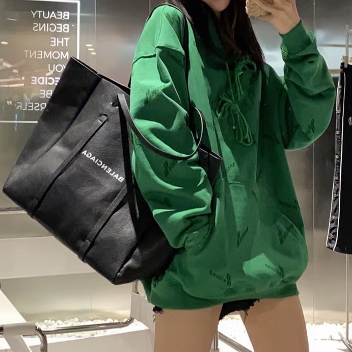 Balenciaga巴黎世家經典黑色字母LOGO托特包​​🍳-1