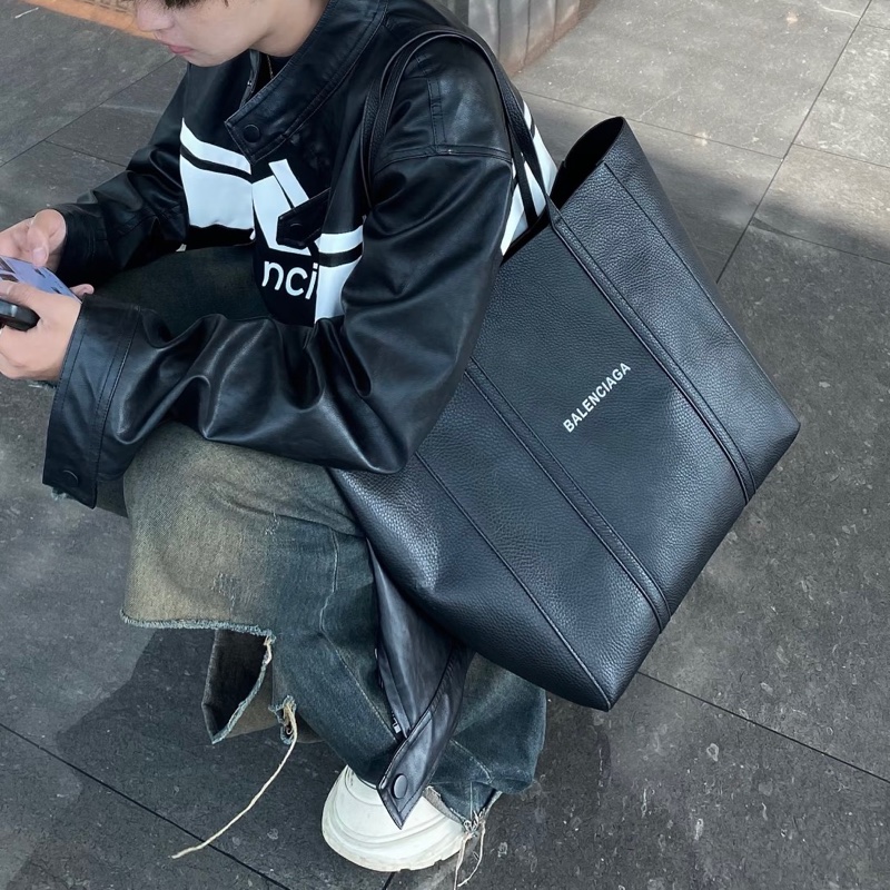 Balenciaga巴黎世家經典黑色字母LOGO托特包​​🍳-2