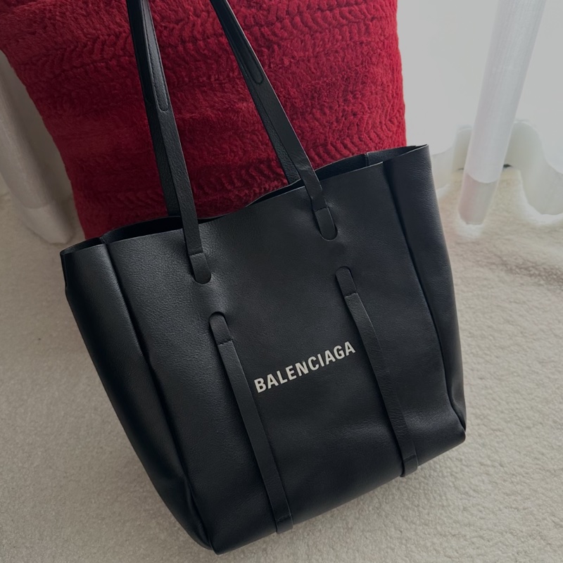 Balenciaga巴黎世家經典黑色字母LOGO托特包​​🍳-3