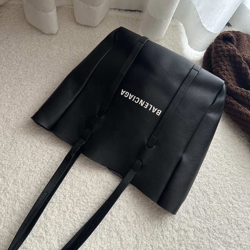 Balenciaga巴黎世家經典黑色字母LOGO托特包​​🍳-10