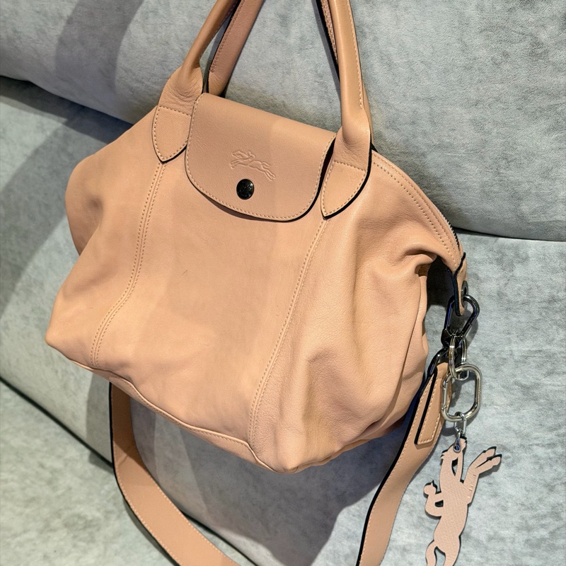 溫柔感滿分 🌸 Longchamp Le Pliage小羊皮摺疊包-2