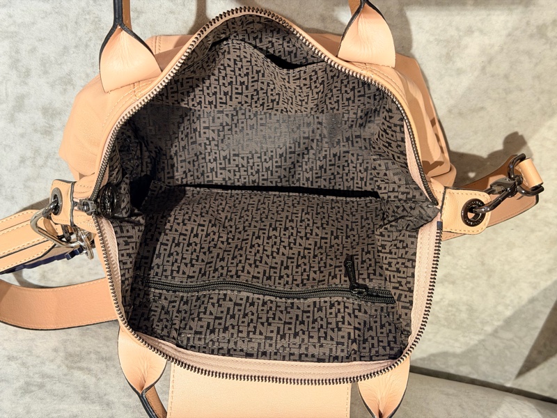 溫柔感滿分 🌸 Longchamp Le Pliage小羊皮摺疊包-12