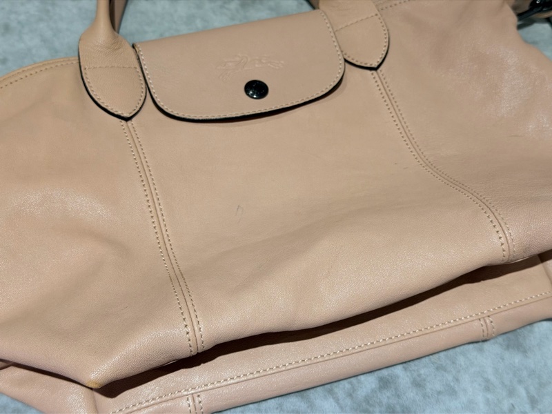 溫柔感滿分 🌸 Longchamp Le Pliage小羊皮摺疊包-15