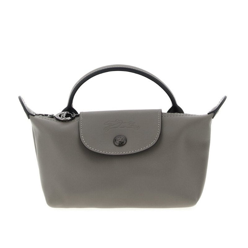 【LONGCHAMP】Le Pliage Xtra XS 迷你 牛皮 手提包 肩背包 斜背包 水餃包 斑鳩色 灰色 34205987P55-4