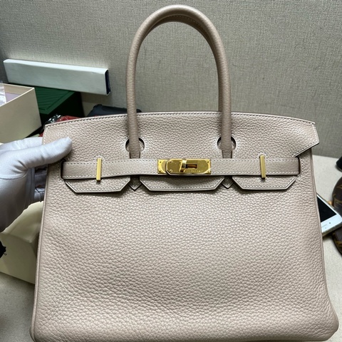 有單 hermes birkin30鑽石灰 金扣 Q刻