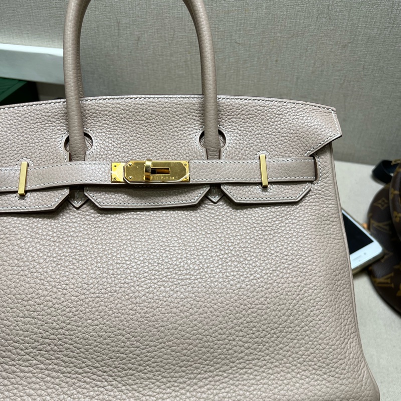 有單 hermes birkin30鑽石灰 金扣 Q刻-4
