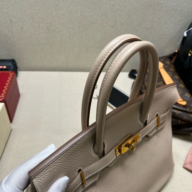 有單 hermes birkin30鑽石灰 金扣 Q刻-7