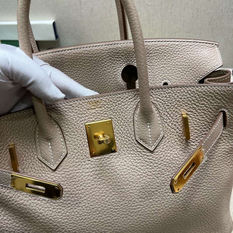 有單 hermes birkin30鑽石灰 金扣 Q刻-10