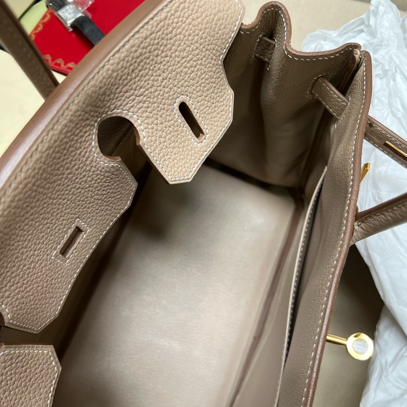 有單 hermes birkin30鑽石灰 金扣 Q刻-14