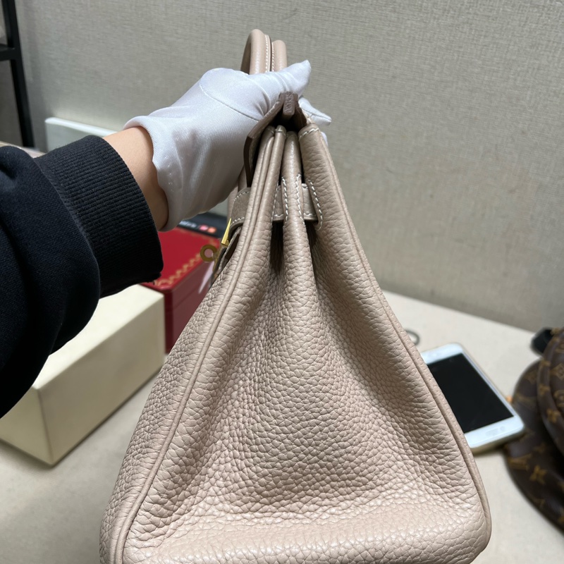 有單 hermes birkin30鑽石灰 金扣 Q刻-17