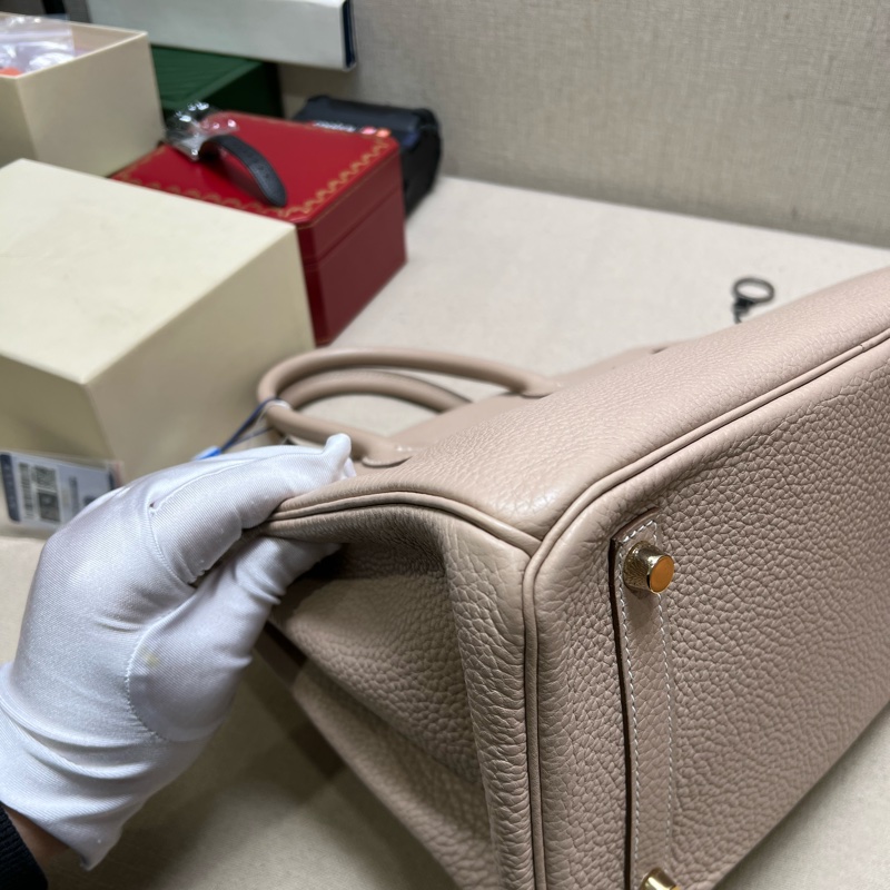 有單 hermes birkin30鑽石灰 金扣 Q刻-24