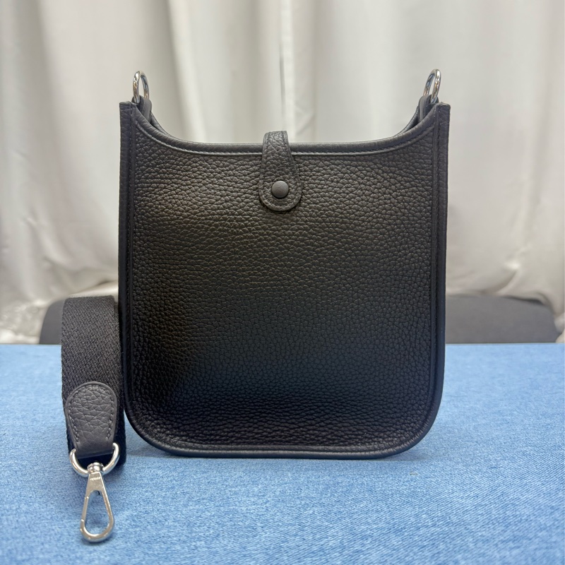 Hermes mini Evelyne 16 黑色銀扣-2