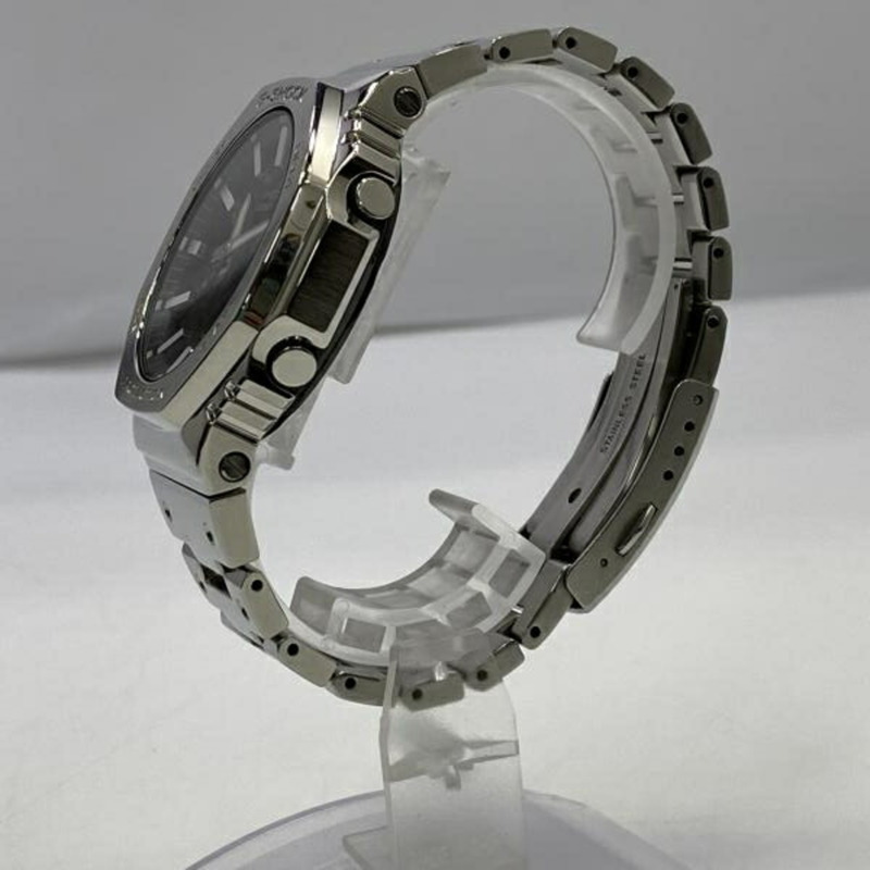 卡西歐 G-SHOCK GM-B2100SD-1AJF 銀色手錶，配備手機互聯和太陽能動力技術-2