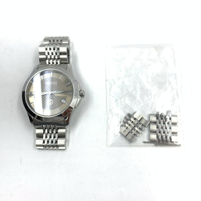 GUCCI 126.4 G-Timeless 石英腕錶，雙G互扣標誌，不鏽鋼錶鍊，Gucci-9