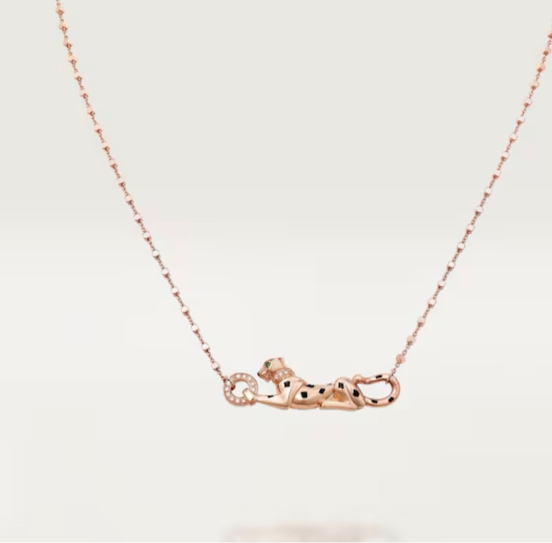 Cartier Panthère de Cartier Pendant – 18K Rose Gold, Diamonds & Tsavorite Garnet-2
