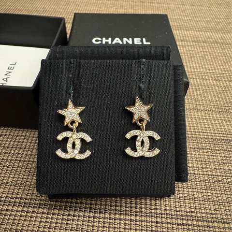 CHANEL 星星CC 耳環 耳釘
