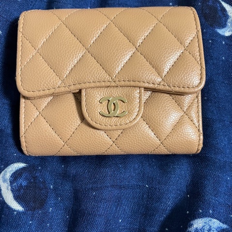 CHANEL coco短夾 奶茶色