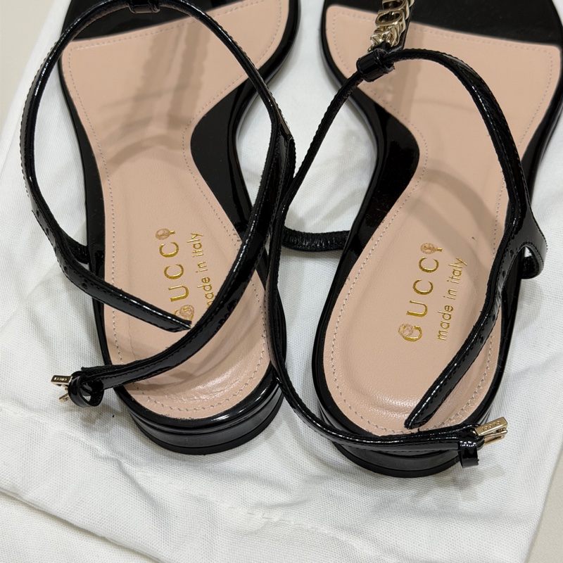 914intheair 『全新閒置』古馳新款Gucci字母logo T字涼鞋36（23-23.5cm)-10