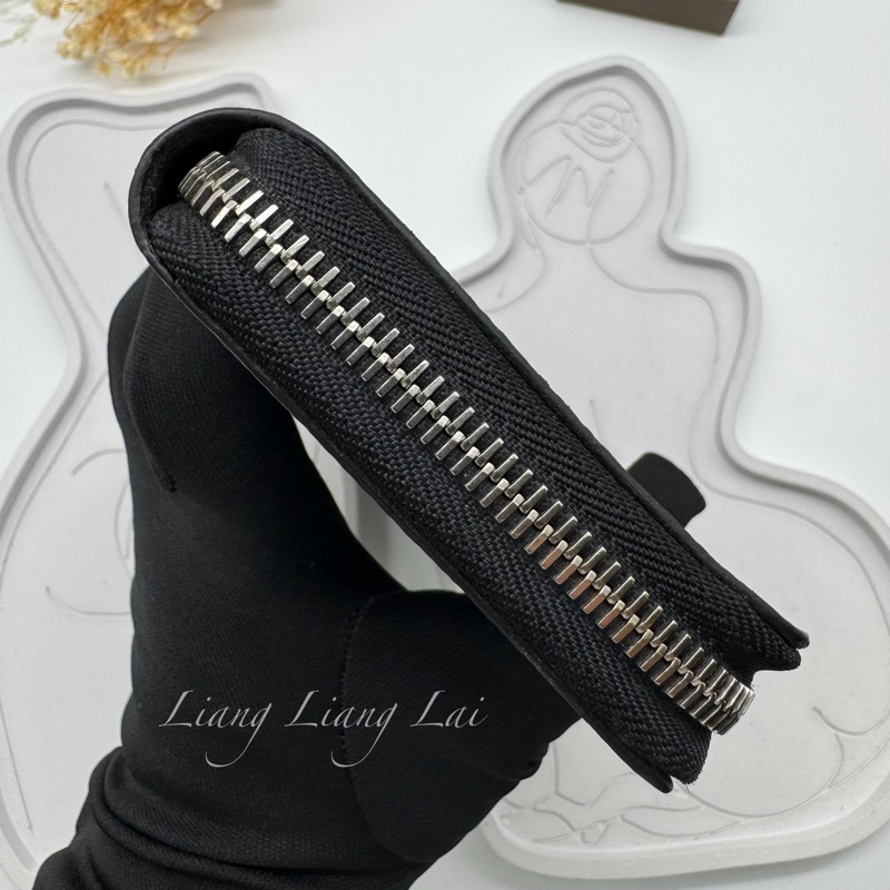 LOUIS VUITTON LV經典黑灰棋盤格拉鍊長夾-22