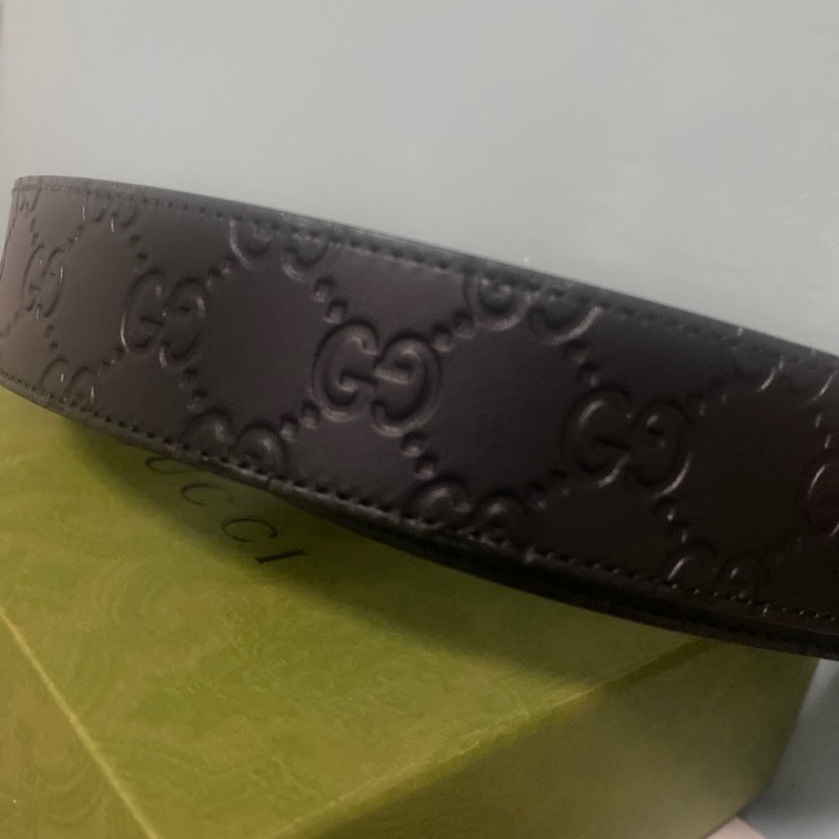 全新GUCCI壓紋皮帶-2