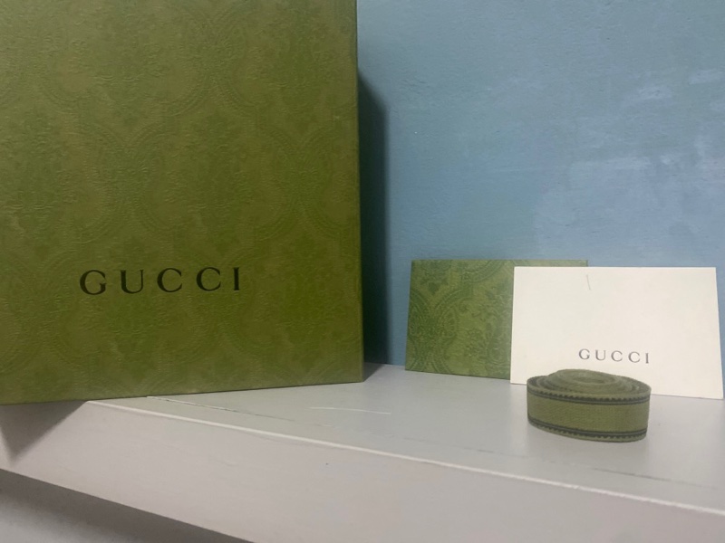 全新GUCCI壓紋皮帶-7