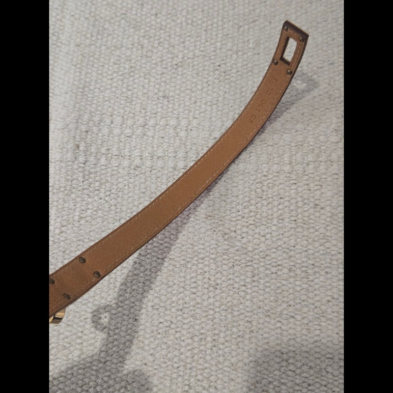 愛馬仕 Hermès Kelly Double Tour 蜥蜴皮雙圈手環 紅色金釦-22
