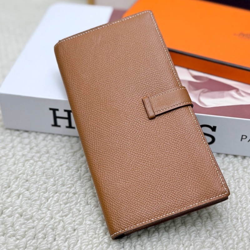 愛馬仕/Hermès bearn長款錢包 金棕銀扣 X刻 Epsom皮-1