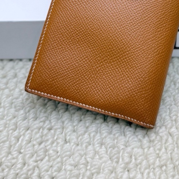愛馬仕/Hermès bearn長款錢包 金棕銀扣 X刻 Epsom皮-3