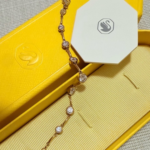 Swarovski Imber 玫瑰金水鑽手鍊｜附盒購證｜9成新✨氣質款