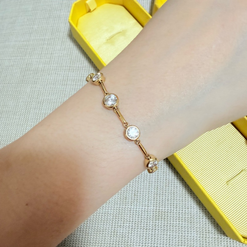 Swarovski Imber 玫瑰金水鑽手鍊｜附盒購證｜9成新✨氣質款-1