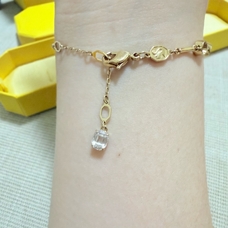 Swarovski Imber 玫瑰金水鑽手鍊｜附盒購證｜9成新✨氣質款-3