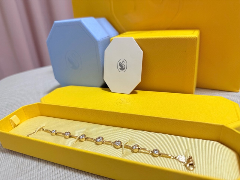 Swarovski Imber 玫瑰金水鑽手鍊｜附盒購證｜9成新✨氣質款-6