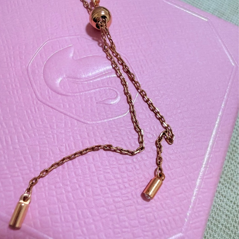 Swarovski Constella 玫瑰金珍珠水鑽項鍊｜附盒購證｜9成新✨氣質款-4