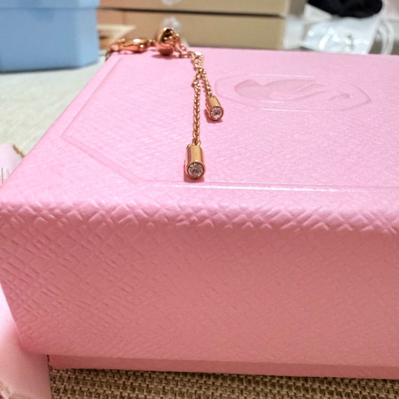 Swarovski Constella 玫瑰金珍珠水鑽項鍊｜附盒購證｜9成新✨氣質款-5