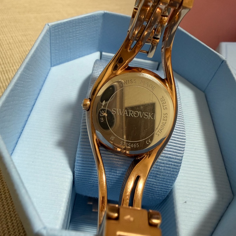 Swarovski Hyperbolla滿鑽玫瑰金手錶｜Swiss Made｜附盒｜9成新✨氣質款-5