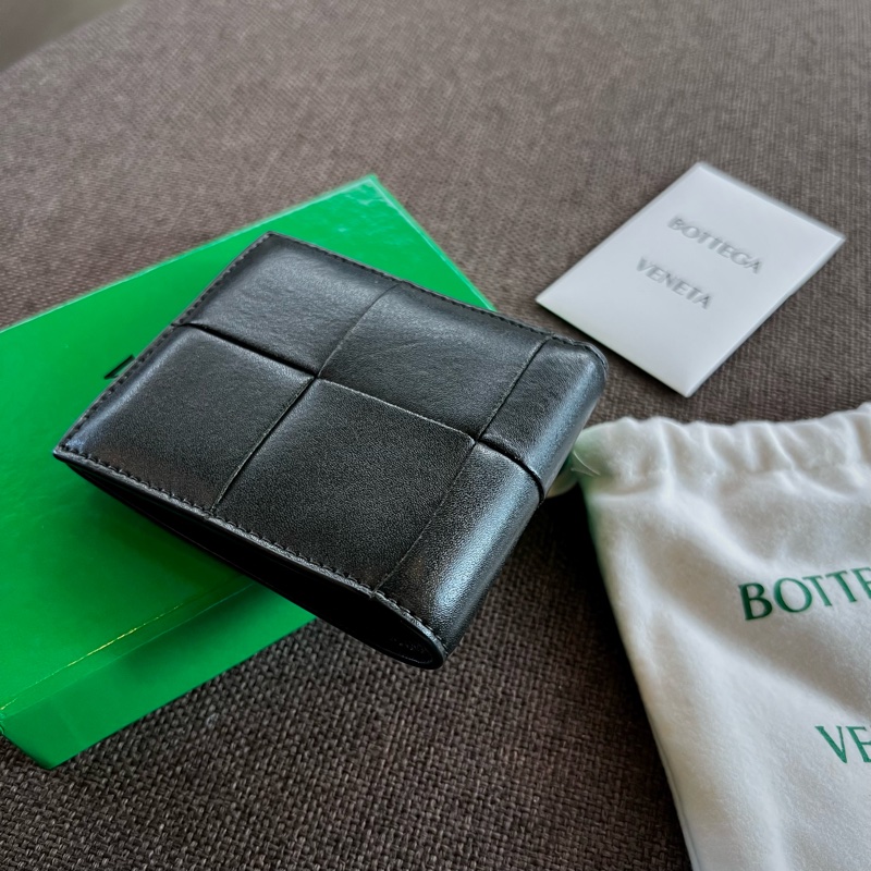 📢二手 經典耐用的低調高質感短夾🖤Bottega Veneta BV新款大格牛皮編織短夾 正品-4