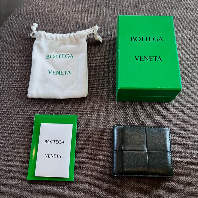 📢二手 經典耐用的低調高質感短夾🖤Bottega Veneta BV新款大格牛皮編織短夾 正品-6