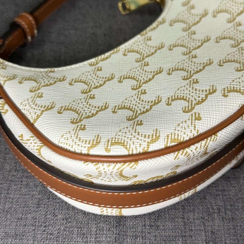 賽琳/Celine 迷你TriompheCanvas牛皮革包16 x 12 x 5單品-6